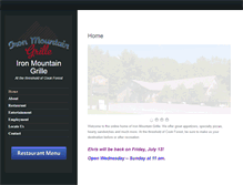 Tablet Screenshot of ironmountaingrille.com